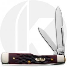 Case Millennium Collection Small Gunstock Knife - Old Red Bone Pocket Worn - 6215SS