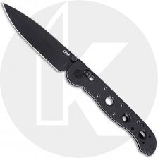 CRKT M16-03KS Knife  - Kit Carson - Black EDP D2 Spear Point - Black Grivory