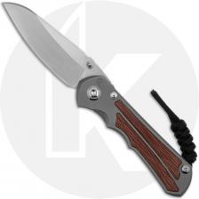 Chris Reeve Small Inkosi SIN-1126 Knife - Stonewash MagnaCut Insingo - Natural Canvas Micarta / Glass Blasted Titanium