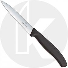 Victorinox Paring Knife 6.7733, 4 Inch Serrated Blade with Black Nylon Handle