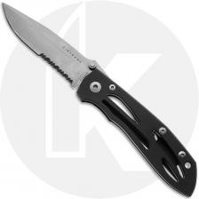 Gerber Harsey Air Frame 5851 Knife - First Production - Part Serrated 154CM Clip Point - Titanium - Discontinued - BNIB