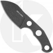 GiantMouse GMF1-F Fixed Blade Knife - PVD Stonewashed M390 - Leather Sheath