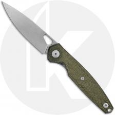 GiantMouse ACE REO Knife - Satin MagnaCut - Green Canvas Micarta