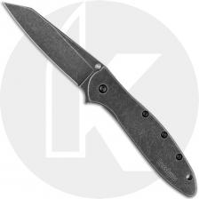 Kershaw Random Leek 1660RBW - BlackWash Reverse Tanto - BlackWash Stainless Steel Handle - SpeedSafe Assist - Flipper Folder - U