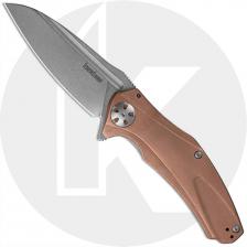 Kershaw Natrix XL Copper 7008CU - Stonewash D2 Drop Point - Copper Handle - KVT Flipper Folder