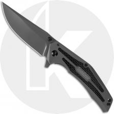 Kershaw 8300 DuoJet Gray Clip Point Gray Steel and Carbon Fiber SpeedSafe Flipper Folder