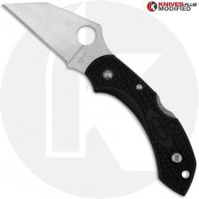 MODIFIED Spyderco Dragonfly 2 - Wharncliffe - Satin Blade - Regrind - Black Handle