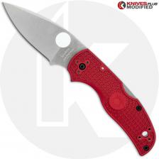 MODIFIED Spyderco Native 5 Salt MagnaCut Knife - The Red Dragon - Satin - Rit Dyed Handle