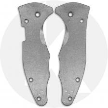 KP Custom Titanium Scales for Spyderco Yojimbo 2 Knife - Stonewash Finish