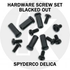 Replacement Hardware Kit for Spyderco Delica - Stainless Steel - Black