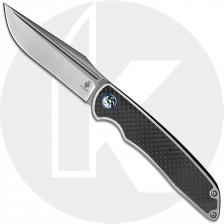 Kizer Matanzas Ki4510A1 Nick Swan Modified Drop Point Ti and Carbon Fiber Flipper Folder