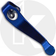 LynchNW Spyderco Titanium Deep Carry Pocket Clip - Standard Short - Blue Anodized