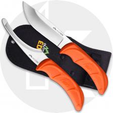 Outdoor Edge JaegerPair - JR-1C - Skinning and Gutting Knife Combo - Orange TPR - Black Sheath