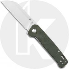 QSP Penguin Knife QS130-C - 2 Tone Satin D2 Sheepfoot - OD Linen Micarta - Liner Lock Folder