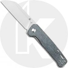 QSP Penguin Knife QS130-B - 2 Tone Satin D2 Sheepfoot - Jean Micarta - Liner Lock Folder