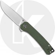 QSP Osprey Knife QS139-C - Satin 14C28N Drop Point - Green Micarta - Liner Lock Flipper Folder