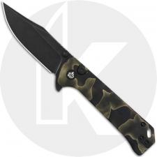 QSP Grebe QS147-F2 Knife - Blackwash S35VN Clip Point - Raffir Resin Noble - Flipper Folder