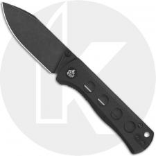 QSP Canary Folder QS150-A2 Knife - Blackwash 14C28N Drop Point - Black G10