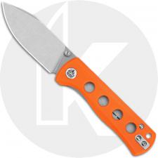 QSP Canary Folder QS150-B1 Knife - Stonewash 14C28N Drop Point - Orange G10