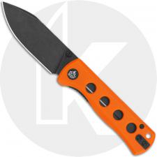 QSP Canary Folder QS150-B2 Knife - Blackwash 14C28N Drop Point - Orange G10