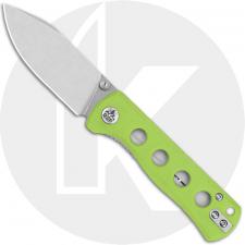 QSP Canary Folder QS150-C1 Knife - Stonewash 14C28N Drop Point - Neon Green G10