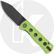 QSP Canary Folder QS150-C2 Knife - Blackwash 14C28N Drop Point - Neon Green G10