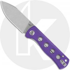 QSP Canary Folder QS150-D1 Knife - Stonewash 14C28N Drop Point - Purple G10