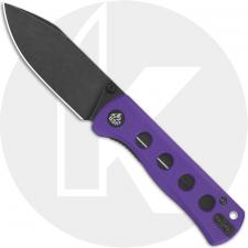 QSP Canary Folder QS150-D2 Knife - Blackwash 14C28N Drop Point - Purple G10