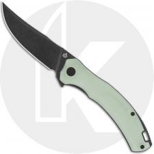 QSP Walrus QS151-A2 Knife - Blackwash D2 Trailing Point - Jade G10 - Flipper Folder