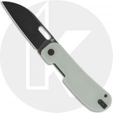 QSP Variant PE QS154-B Knife - Blackwash 14C28N Sheepsfoot - Jade G10 - Flipper Folder