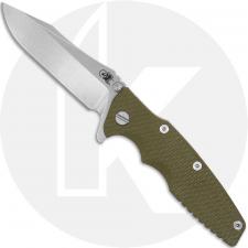 Rick Hinderer Eklipse 3.5 Knife - Spear Point - Stonewash - OD Green G10 / Bronze Titanium