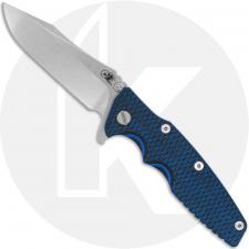 Rick Hinderer Eklipse 3.5 Knife - Spear Point - Stonewash - Blue/Black G10 / Blue Titanium