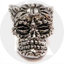 Schmuckatelli Aquilo Sugar Skull Pewter Bead - Pewter Finish - AP