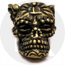 Schmuckatelli Aquilo Sugar Skull Pewter Bead - Roman Brass Oxidized Finish - ARBO