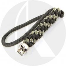 Schmuckatelli Lanyard - Classic Pewter Bead - Pewter Finish - Black and Digi Camo Cord - 4.A-CBLBDCP