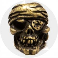 Schmuckatelli One Eyed Jack Pewter Bead - Roman Brass Oxidized Finish - OJRBO