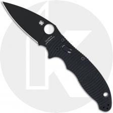 Spyderco Manix 2 Salt C101GMCBKP2 Knife - Black CPM MagnaCut Leaf-Shaped Blade - Black G10