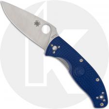 Spyderco Tenacious Lightweight Knife - C122PBL - Satin S35VN Drop Point - Blue FRN - Liner Lock