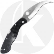 Spyderco Civilian C12LCFP - Left Handed - Plain Edge ATS-55 - Carbon Fiber - Discontinued Item - Serial Numbered - BNIB - 2001