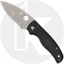 Spyderco C229GP Shaman Knife Leaf Blade, Black G10 Compression Lock Folder USA Made