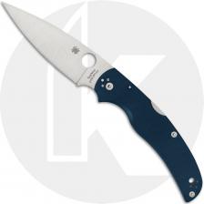 Spyderco Native Chief C244GPCBL Knife - Satin SPY27 Drop Point - Cobalt Blue G10 - USA Made