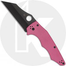 Spyderco YoJumbo C253GPNBKP Knife - Sprint Run - Black CPM S30V Wharncliffe - Pink G10 - USA Made