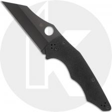 Spyderco YoJumbo Knife - C253GPBBK -  Michael Janich - Black DLC S30V Wharncliffe - Black G10 - Compression Lock - USA Made