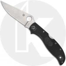 Spyderco Stretch 2 XL Lightweight C258PBK - Plain Edge VG-10 - Black FRN - Back Lock Folder