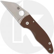 Spyderco MicroJimbo C264GPBN15V Knife - Sprint Run - CPM 15V Wharncliffe - Brown G10 - USA Made