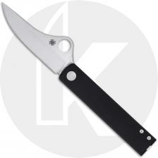 Spyderco Essenza C272ALBKP Knife - Satin Bohler N690Co Blade - Black Aluminum