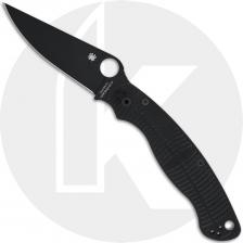 Spyderco Military 2 C36GMCBKP2 Knife - Black CPM MagnaCut Clip Point - Black G10 - USA Made