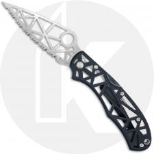 Spyderco R C67S - Serrated Skeletonized ATS-34 - Skeletonized Black Almite - Discontinued Item - Serial Numbered - BNIB - 1999