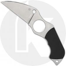 Spyderco Swick 6 Knife FB14P6 - Sal Glesser - LC200N Wharncliffe Fixed Blade - SMALL HOLE - Black G10 - Boltaron Sheath - USA Ma