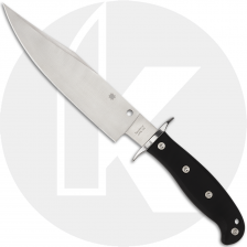 Spyderco Respect Knife FB44GP Sal Glesser Bowie Style Fixed Blade Black G10 Handle USA Made